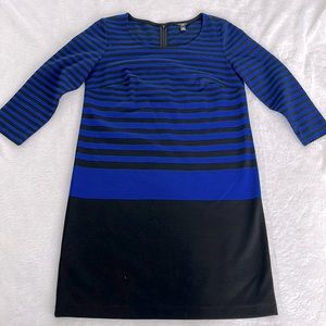 NWOT, Ann Taylor royal blue/black dress
